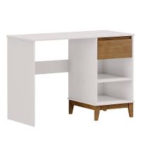 Mesa Escrivaninha E Armario Escritorio Mdf Off White Freijo Milani Store - 3