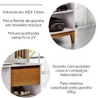 Mesa Escrivaninha E Armario Escritorio Mdf Off White Freijo Milani Store - 6