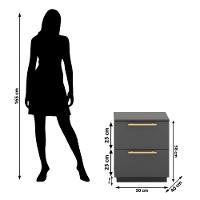 Mesa De Cabeceira 2 Gavetas 50 Cm Dub 50019 Alasca Vlr