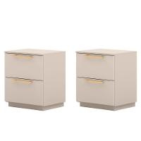 Kit 2 Mesa De Cabeceira 2 Gavetas 50 Cm Dub 50019 Fendi Vlr - 1