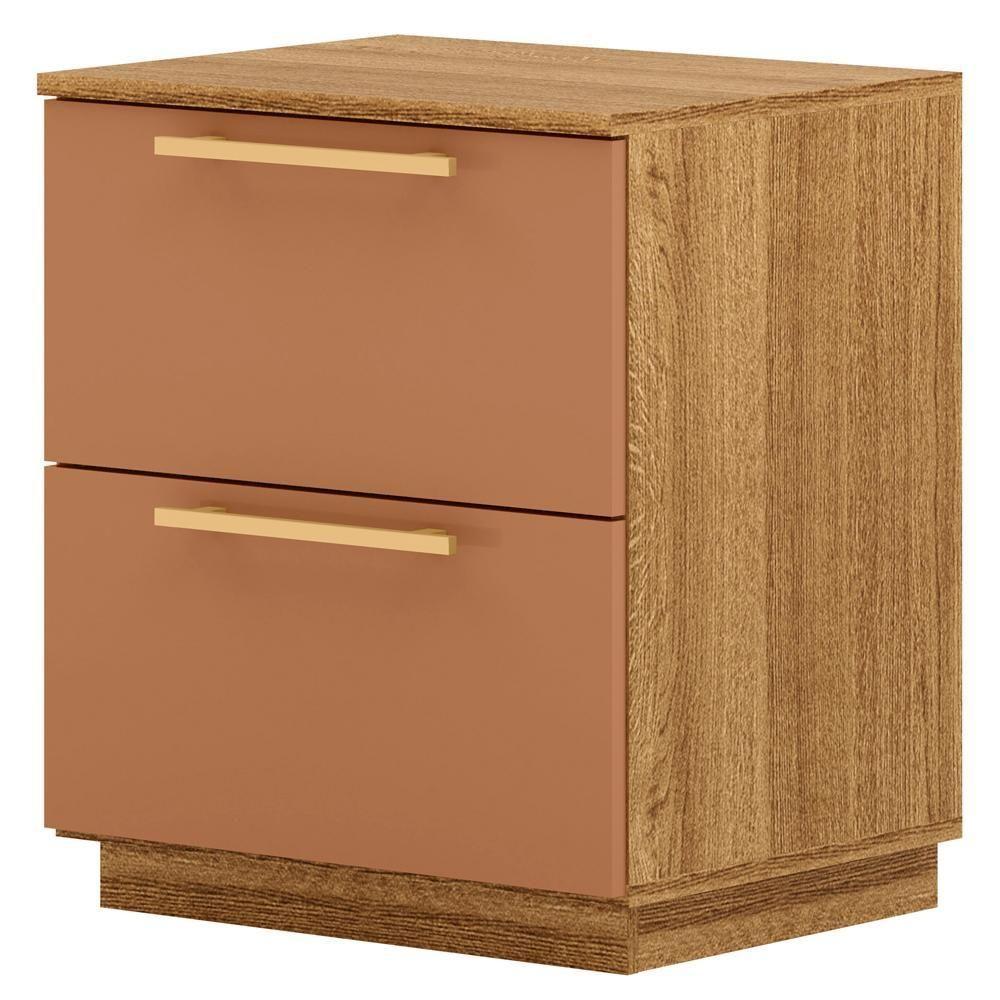 Mesa De Cabeceira 2 Gavetas 50 Cm Dub 50019 Nature Camarim Vlr - 1