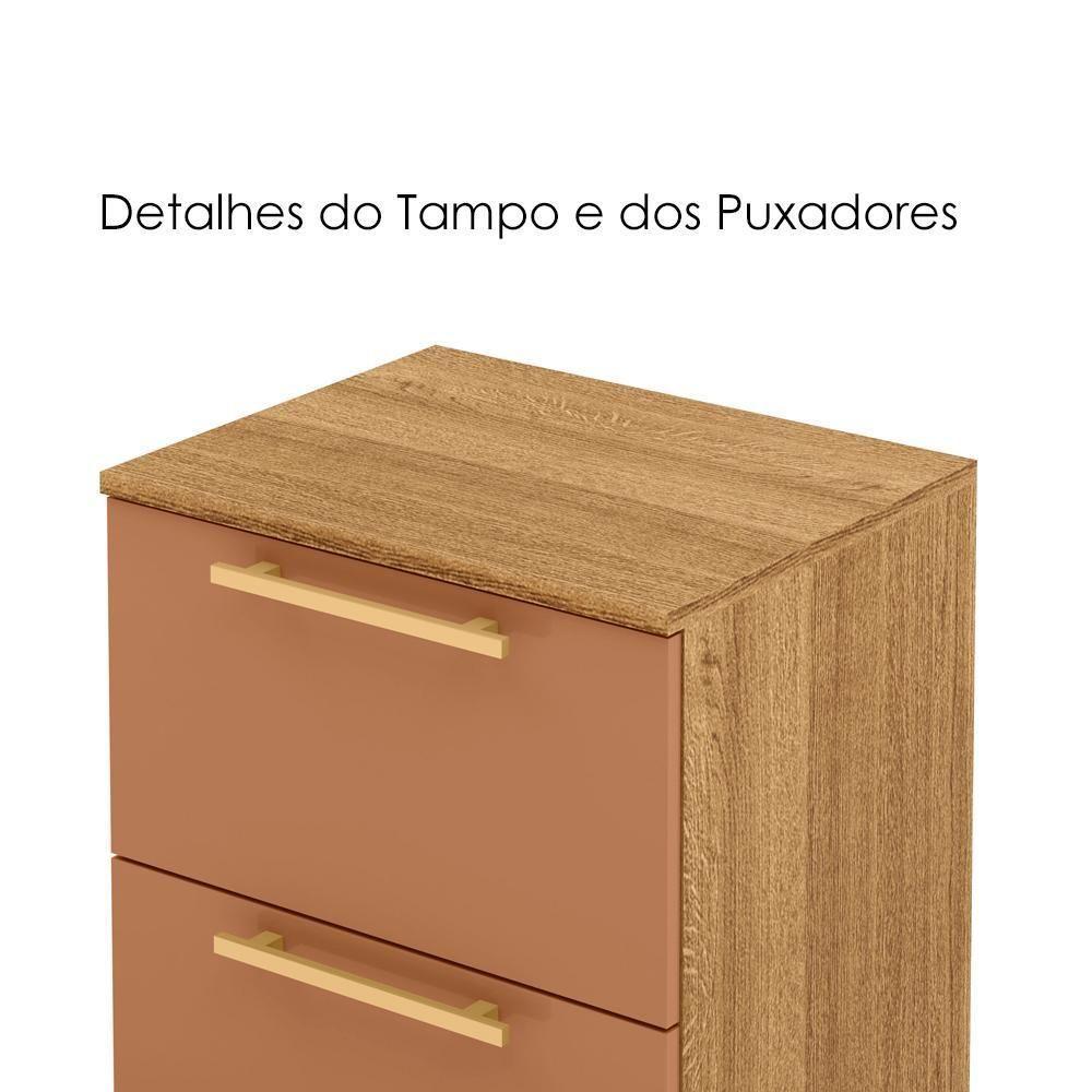 Mesa De Cabeceira 2 Gavetas 50 Cm Dub 50019 Nature Camarim Vlr - 2