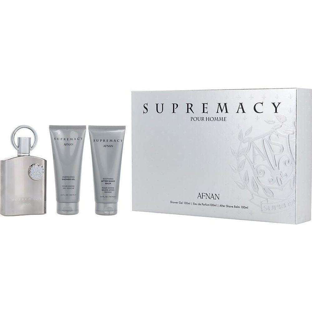 Perfume Masculino Afnan Perfumes Supremacy Silver Edp Spray 100 ml&pós-barba Balm Gel Banho - 1