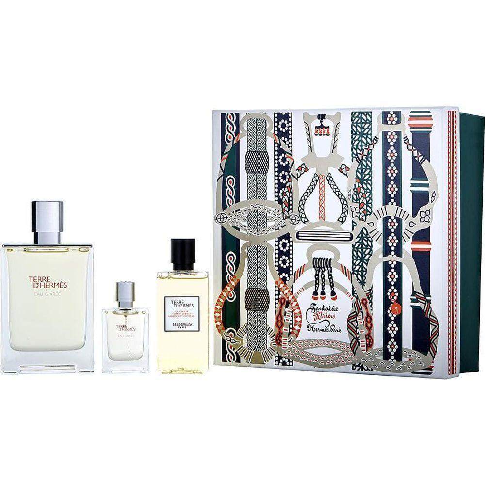 Perfume Unisex Hermes Terre D'hermes Eau Givree De Parfum Spray Recarregável 100 ml&gel Banho 80 12 Mini - 1