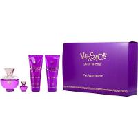 Perfume Feminino Gianni Versace Dylan Purple Edp Spray 100 ml&loção Corporal Gel Banho 5 Mini - 1