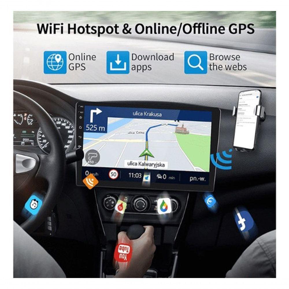 Radio Tela Lcd Multimídia Display 10 Polegadas Touch Screen - 3