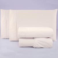 Jogo De Lençol King Percal 200 Fios 100% Algodão 4 Peças - Palha - 2