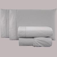 Jogo De Lençol Queen Percal 200 Fios 100% Algodão 4 Peças - Cinza - 2