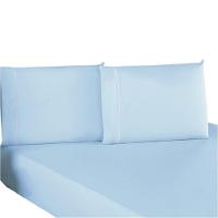 Jogo De Lençol King Percal 200 Fios 100% Algodão 3 Peças - Azul - 1