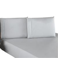 Jogo De Lençol Casal Padrão Percal 200 Fios 100% Algodão 3 Peças - Cinza - 1