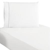 Jogo De Lençol Solteiro Percal 200 Fios 100% Algodão 2 Peças - Branco - 1