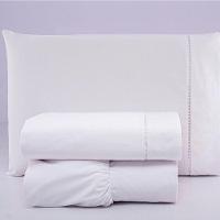 Jogo De Lençol Solteiro Percal 200 Fios 100% Algodão 3 Peças - Branco - 2