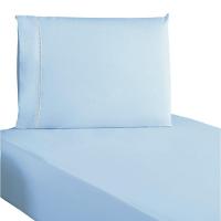 Jogo De Lençol Solteiro Percal 200 Fios 100% Algodão 2 Peças - Azul - 1