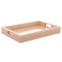 Bandeja Retangular Decorativa Em Mdf Com Fundo De Treliça Lyor 3x20cm - 1