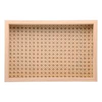 Bandeja Retangular Decorativa Em Mdf Com Fundo De Treliça Lyor 3x20cm - 3