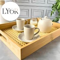 Bandeja Retangular Decorativa Em Mdf Com Fundo De Treliça Lyor 3x20cm - 8