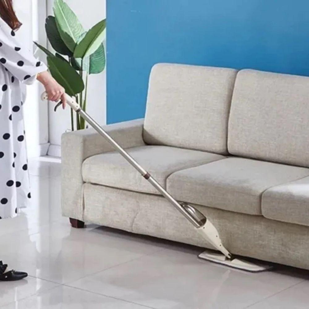 Mop Spray Giratório Limpeza Vassoura Flash Mágica Rodo Esfregão Flat Refil Lavável Borrifa Limpa Seca Powermaid - 4