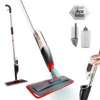 Mop Spray Giratório Limpeza Vassoura Flash Mágica Rodo Esfregão Flat Refil Lavável Borrifa Limpa Seca Powermaid - 2