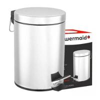 Lixeira Inox Redonda Multiuso 12 Litros Resistente e Elegante Para Diferentes Ambientes - 2