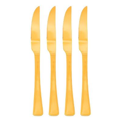Jogo 4 Facas Dourada De Churrasco Jantar Victoria Gold Inox Fratelli