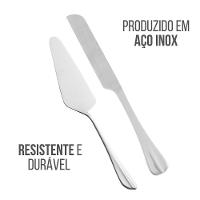 Conjunto 2 Peças Faca E Espátula Para Bolo Torta Aço Inox Positano Lyor