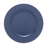 Jogo 2 Sousplat Redondo Plástico Opala Azul 33cm Base De Prato Lyor - 1