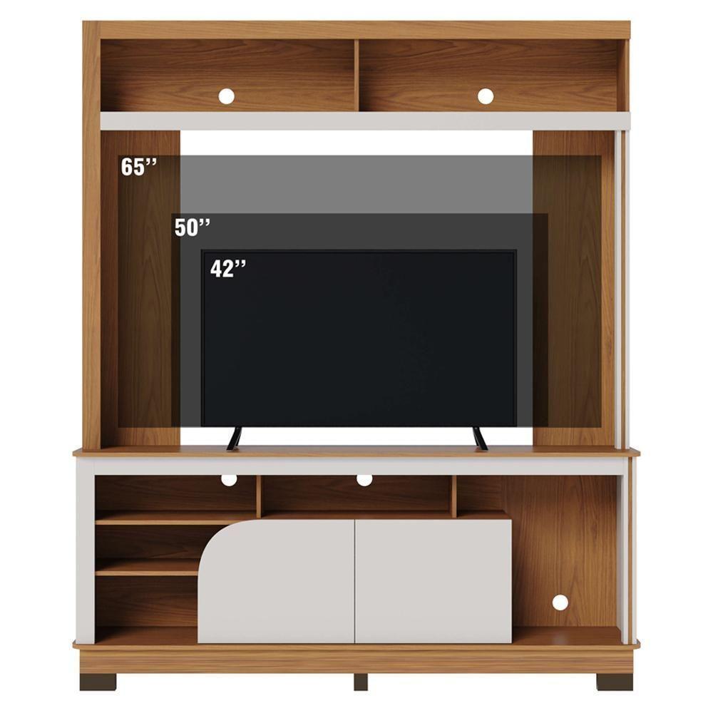 Estante Painel Para Tv 65 Pol 160cm Doman C04 Freijó Off White Matte - Lyam Decor - 6