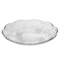 Jogo 12 Prato De Sobremesa Vidro New Butterfly Borboletas Flores 20cm Lyor - 2