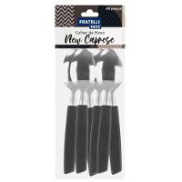 Jogo 6 Colheres De Mesa New Caprese Preto Fratelli Inox - 1