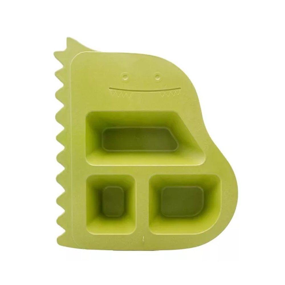 Prato Dino Baby Com 2 Talheres Fibra De Bambu Lyor - 3
