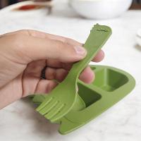 Prato Dino Baby Com 2 Talheres Fibra De Bambu Lyor - 6