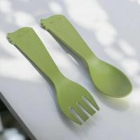 Prato Dino Baby Com 2 Talheres Fibra De Bambu Lyor - 7