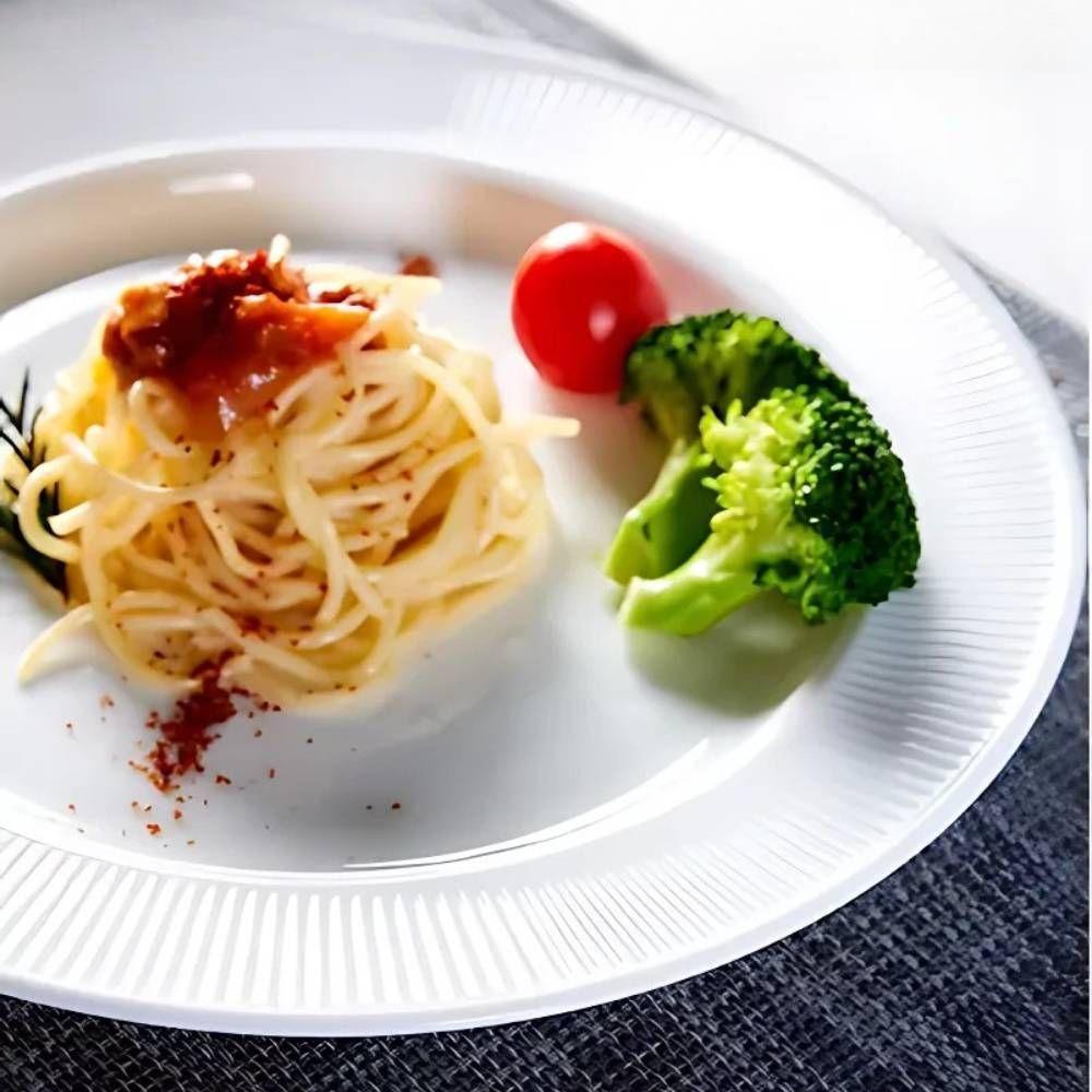 Prato Raso Plissan Relevo Branco 33cm Cerâmica Alleanza - 3