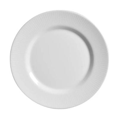 Prato Raso Plissan Relevo Branco 33cm Cerâmica Alleanza
