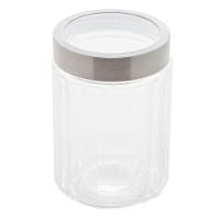 Pote De Vidro Porta Mantimentos Vidro Com Tampa Inox Para Grãos Cereais 1200ml 18cm Lyor - 7