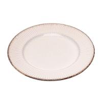 Prato De Sobremesa Em Cerâmica Linear Branco 20x20cm Lyor - 2