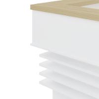 Conjunto Balcão Recepção Em L E Balcão 2 Portas 3 Gavetas Corp A06 Olmo/branco - Mpozenato - 9