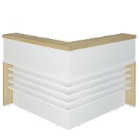 Conjunto Balcão Recepção Em L E Balcão 2 Portas 3 Gavetas Corp A06 Olmo/branco - Mpozenato - 10