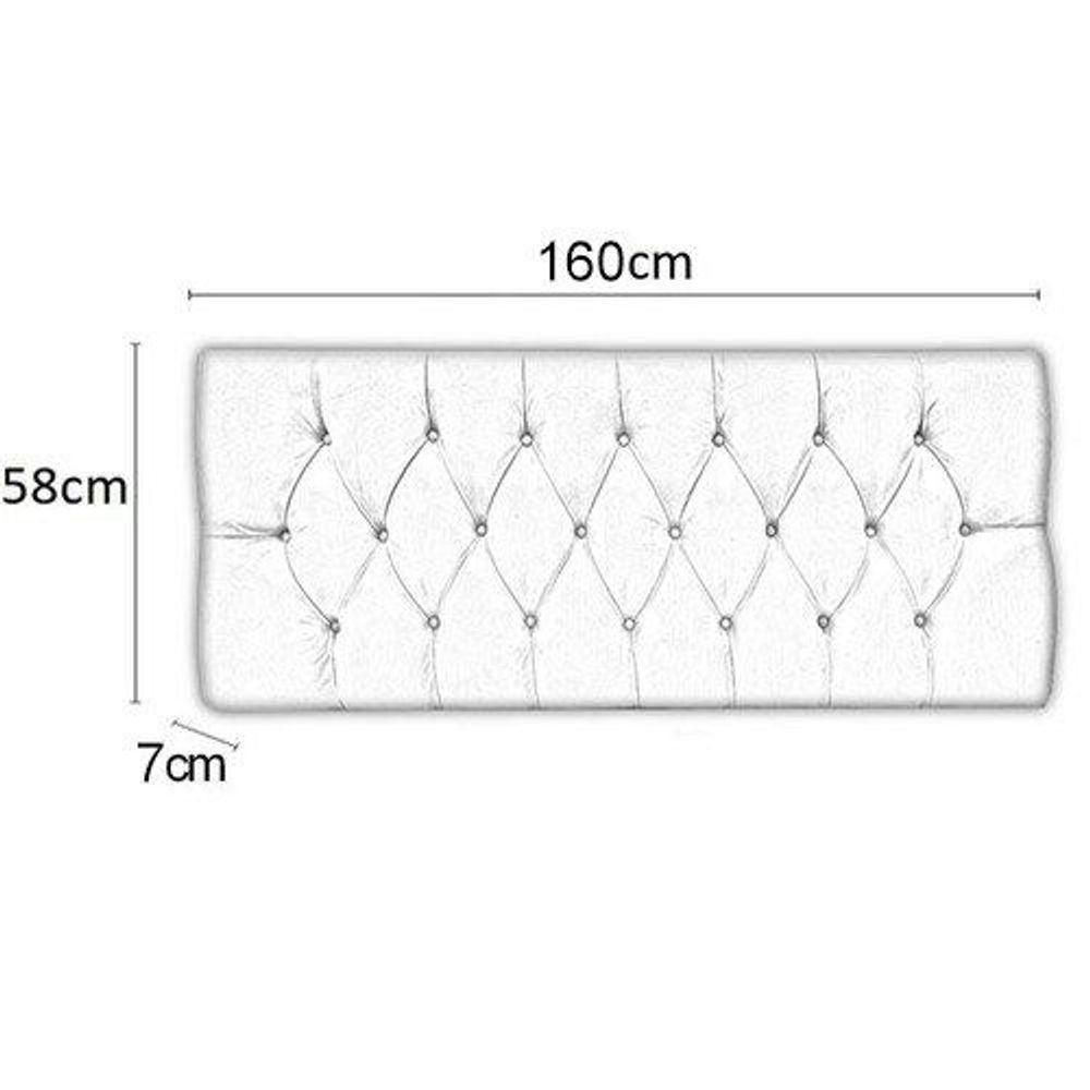 Cabeceira Para Cama Box Paris Queen Suede Preto - 3