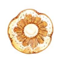 Vaso Murano De Vidro Italy Ambar Dourado 10x11cm Wolff - 3