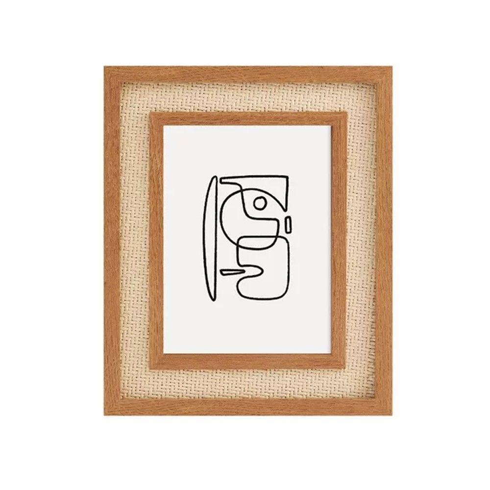 Porta-retrato Em Mdf Com Rattan Natural Marrom 15x20cm Mart - 2