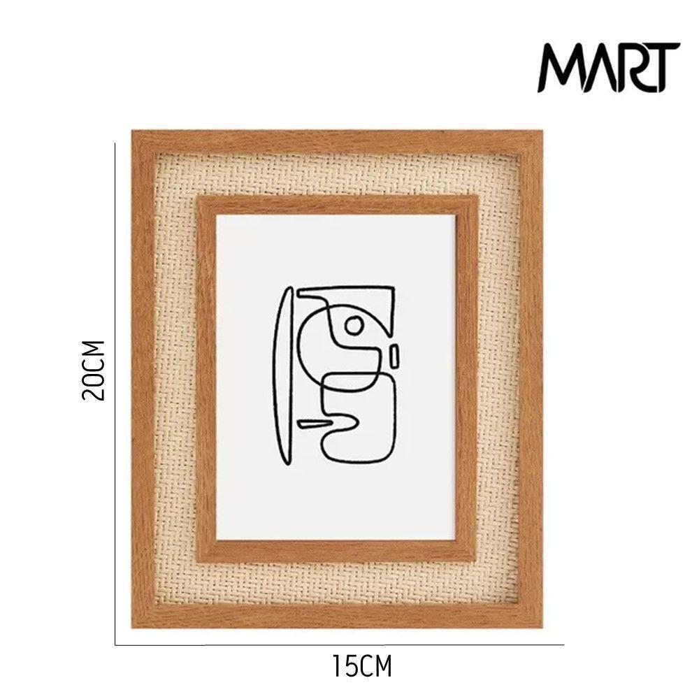 Porta-retrato Em Mdf Com Rattan Natural Marrom 15x20cm Mart - 3