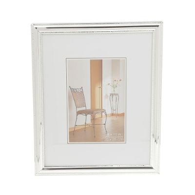 Porta Retrato Decorativo De Aço Inox Friso Prata 10cm X 15cm Wolff