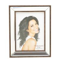 Porta Retrato Decorativo De Plástico Espelhado Moldura Bronze Top 15cm X 20cm Wolff - 1