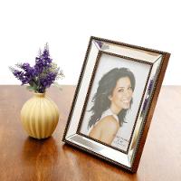 Porta Retrato Decorativo De Plástico Espelhado Moldura Bronze Top 15cm X 20cm Wolff - 5