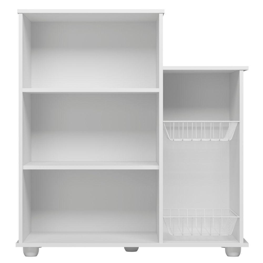 Armário Multiuso Fruteira Sollys 2 Portas Branco Poliman - 4