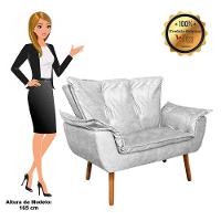 Namoradeira E 2 Poltronas Pé Palito Castanho Opala Corano D03 - D\'rossi Branco - 9