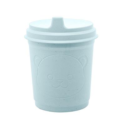Copo Infantil Antivazamento Com Tampa E Bico Urso Azul 450ml Lyor
