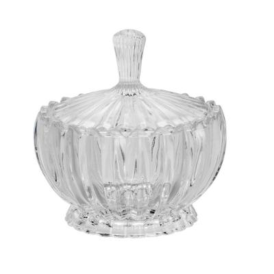 Bomboniere Potiche Decorativo Baleiro De Cristal Com Tampa Geneva 17cm Wolff