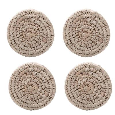 Conjunto 4 Porta Copos De Fibra Natural Braid 10cm Lyor